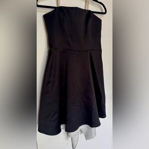 Halston Heritage Elegant Black Strapless Dress
